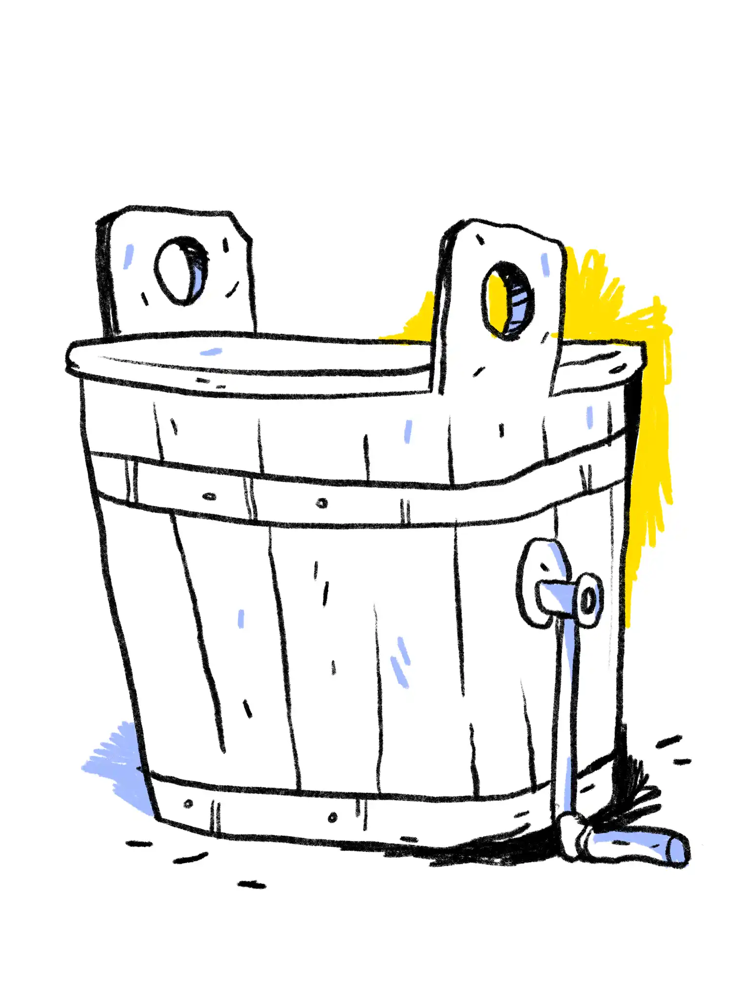 Illustration eines Butterfasses.